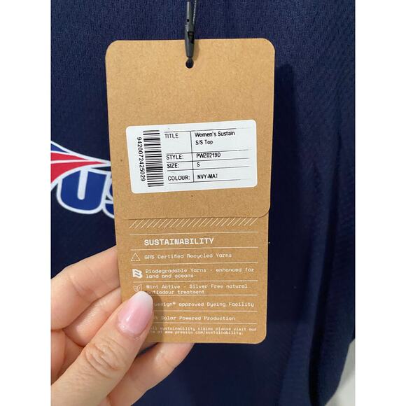 New Pressio Women's Sustain S/S Top Size Small - Picture 2 of 3